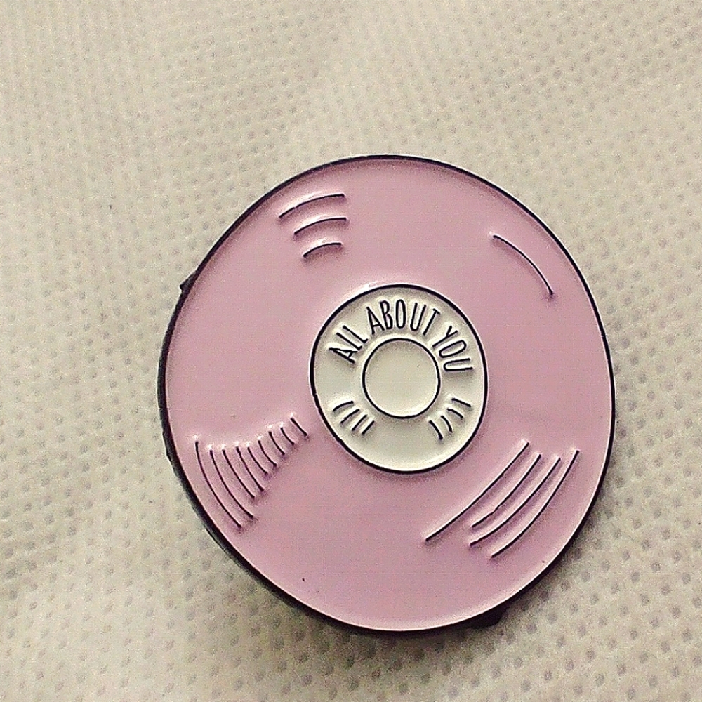 🧁 3/$30 All About You Record Enamel Pin NEW